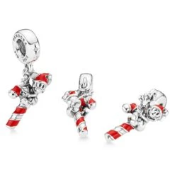 Disney Pandora Charm - Santa Mickey On Candy Cane -Decorative Accessories Store 68473 S3