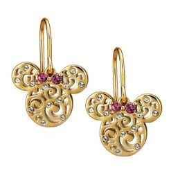 Disney Arribas Earrings - Minnie Mouse Filigree Icons - Gold