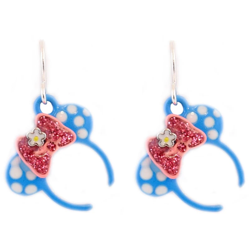 Disney Earrings - Minnie Headband -Blue 3 Disney Earrings - Minnie Headband -Blue