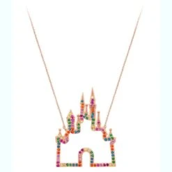 Disney Crislu Necklace - Rainbow Collection - Fantasyland Castle