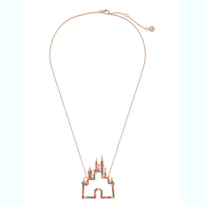 Disney Crislu Necklace - Rainbow Collection - Fantasyland Castle 4 Disney Crislu Necklace - Rainbow Collection - Fantasyland Castle - Image 2