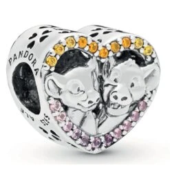 Disney Pandora Charm - Simba And Nala Heart