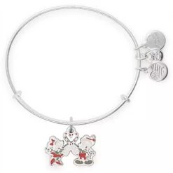Disney Alex & Ani Bracelet - Mickey & Minnie Holiday - Candy Cane Heart