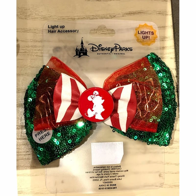 Disney Light-Up Hair Bow - Minnie Mouse Holiday 3 Disney Light-Up Hair Bow - Minnie Mouse Holiday