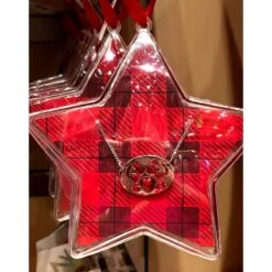 Disney Ornament W/ Necklace - Mickey & Minnie Mouse Kissing