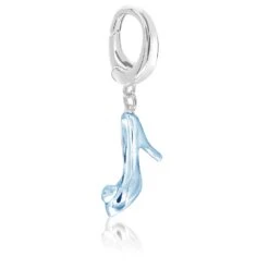 Disney Dangle Charm - Sterling Silver Cinderella Slipper - Blue