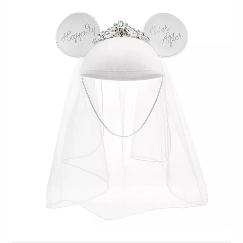 Disney Mickey Ear Hat - Minnie Mouse - BRIDE - Happily Ever After 3 Disney Mickey Ear Hat - Minnie Mouse - BRIDE - Happily Ever After