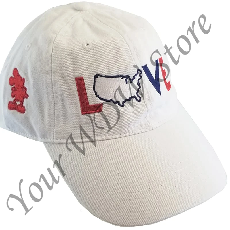 Disney Baseball Cap Hat - Epcot World Showcase - American Pavilion LOVE Mickey 3 Disney Baseball Cap Hat - Epcot World Showcase - American Pavilion LOVE Mickey