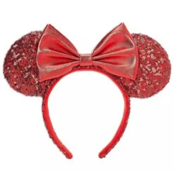 Disney Minnie Ear Headband - Red Sequin