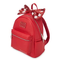 Disney Parks Loungefly Mini Backpack - Minnie Mouse - Red Sequin Bow -Decorative Accessories Store 80882 3