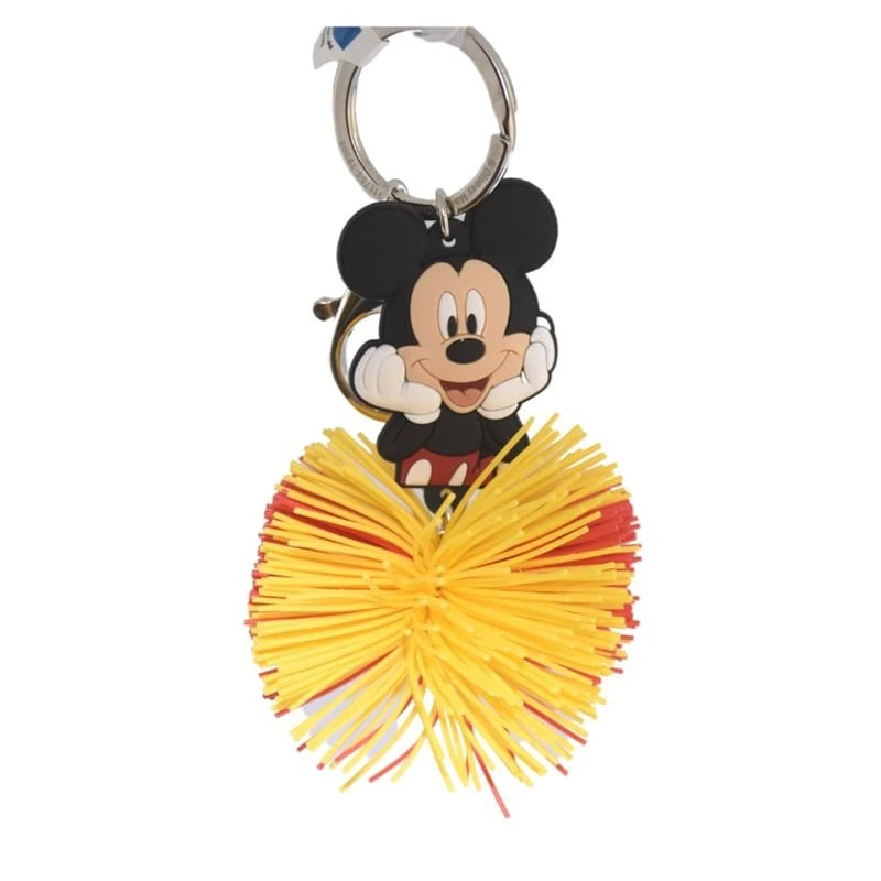 Disney Keychain - Mickey Mouse - Koosh Pom Pom Bag Clip 3 Disney Keychain - Mickey Mouse - Koosh Pom Pom Bag Clip