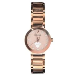 Disney Ladies Watch - Rose Gold Minnie Mouse Icon By Bulova