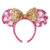 Disney Sequined Ear Headband - Minnie Mouse Polka Dot - Hot Pink And Gold 1 Disney Sequined Ear Headband - Minnie Mouse Polka Dot - Hot Pink And Gold -Decorative Accessories Store 88417