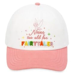 Disney Adult Baseball Hat - Peter Pan - Tinker Bell - Never Too Old For Fairytales