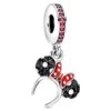 Disney Pandora Charm - Mickey Mouse Black And White Ear Headband -Decorative Accessories Store 89361