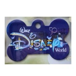 Disney Engraved ID Tag - Disney World 50th Anniversary - Park Icons - Bone