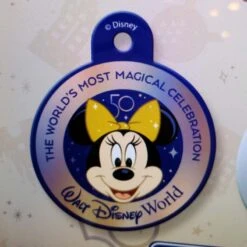 Disney Engraved ID Tag - Disney World 50th Anniversary - Minnie Mouse - Icon