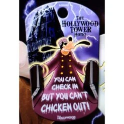 Disney Engraved ID Tag - Tower Of Terror - Bellhop Goofy
