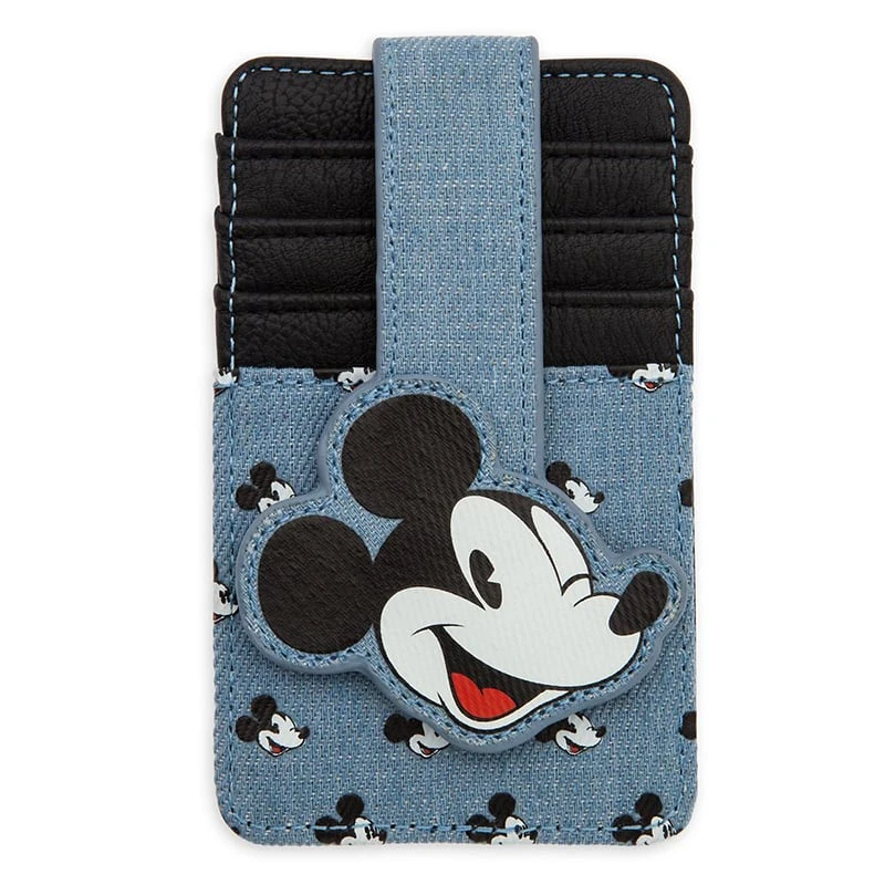 Disney Denim Card Holder Wallet - Mickey Mouse 3 Disney Denim Card Holder Wallet - Mickey Mouse