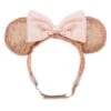 Disney Ear Headband With Strap - Minnie Mouse Sequin - Rose Gold & Pink -Decorative Accessories Store 93693201