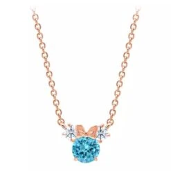 Disney Birthstone Necklace For Kids By CRISLU - Minnie Mouse