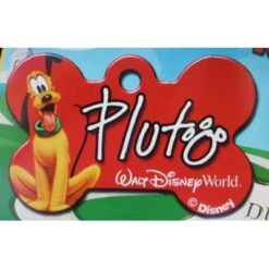 Disney Engraved ID Tag - Pluto - Red