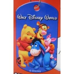 Disney Engraved ID Tag - Pooh And Friends - Purple